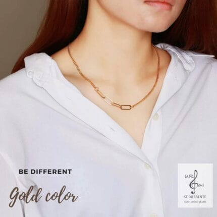Exclusiva gargantilla diseño moderno en color Gold