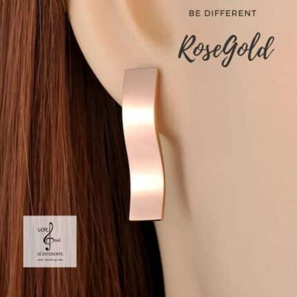 Exclusivos aretes diseños moderno, colección Rosegold color