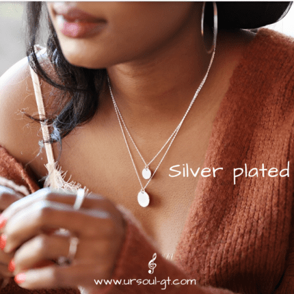 Elegante cadena doble colección Silver Plated
