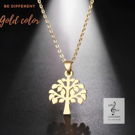 Bella cadena minimalista con dije Arbol de la vida