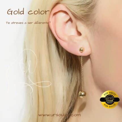 Elegantes aretes colección gold color