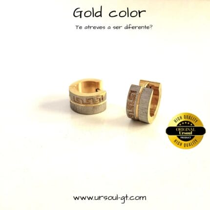 Aretes Minimalistas Esmerilados: Elegancia Sutil de la Colección Gold Color