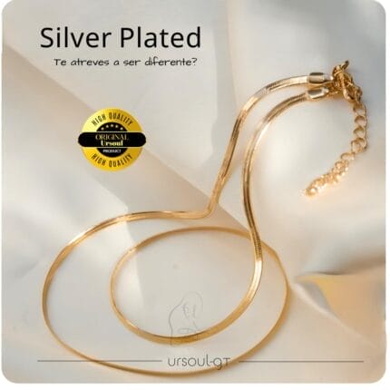 Elegancia Sutil: Gargantilla Tipo Listón, Colección Gold Color