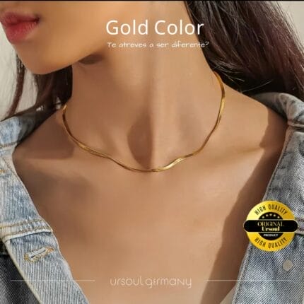 Líneas Doradas - Gargantilla Tipo Listón" (Colección Gold Color)