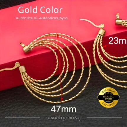 "El Torbellino Dorado Chic" Aretes: Descubre tu Belleza Intrincada